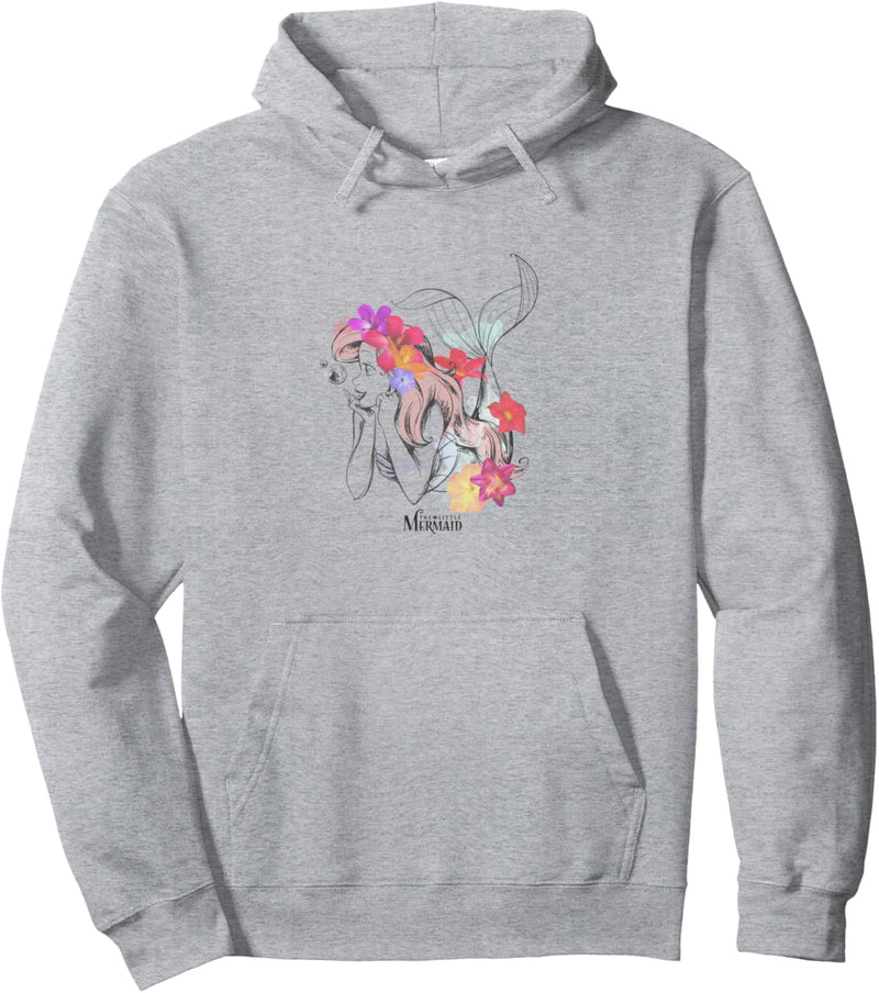 Disney The Little Mermaid Ariel Real Flowers With Logo Pullover Hoodie