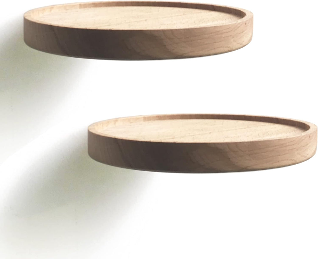 anaan Coracle Wandregal rund Schweberegal Holz Kleine Regale Wandablagen Deko Regal Pflanzenregal Ho