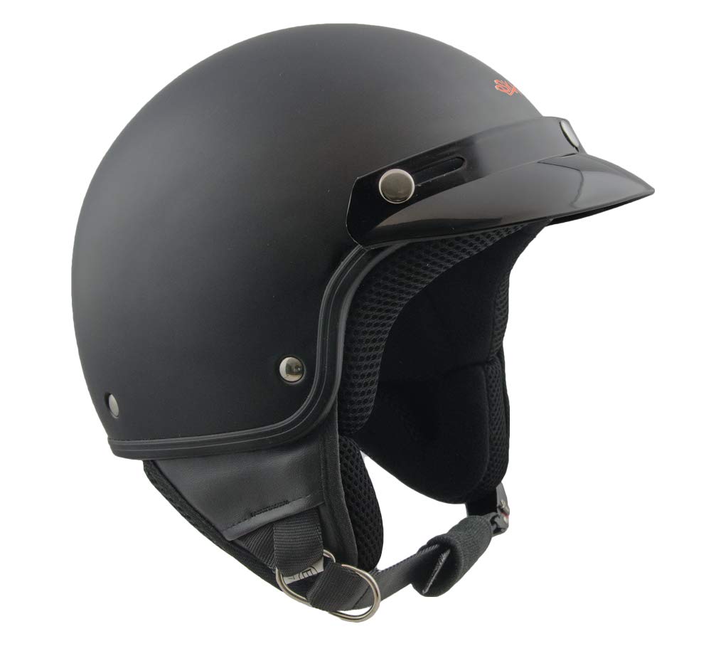SKA-P Helm demi jet 1FH SMARTY, Schwarz matt, S