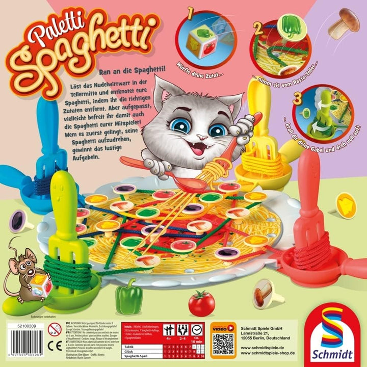 Schmidt Spiele 40626 Paletti Spaghetti, Aktionsspiel für Kinder und Erwachsene Single, Single
