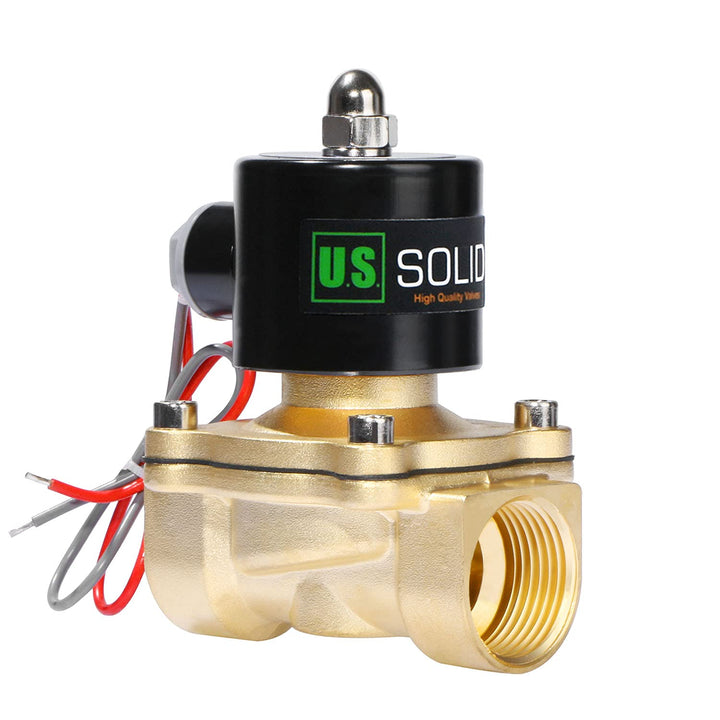 U.S. Solid 1" G 24V AC Messing Magnetventil Direktgesteuert für Wasser Luft Gas Öl NC Messing 1", Me