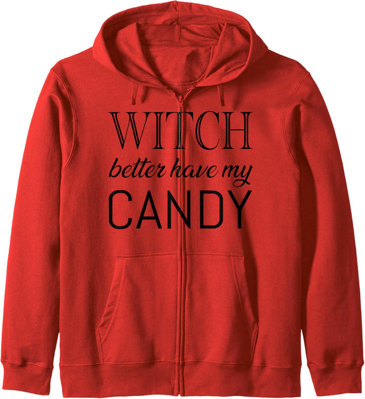 Trendy Halloween Witch Candy Kapuzenjacke