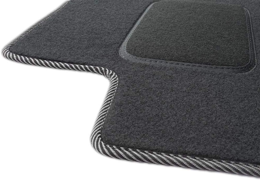 MOTOS Standard Velours-Fussmatten passend für Audi TT II 8J 2006-2014 - Standard, Gewebt, Weiss fuss
