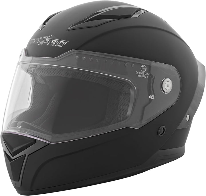 Integralhelm Motorradhelm Rollerhelm Anti-Kratz-Visier Touring Sport 55-56 cm ( S) Schwarz Matt, 55-