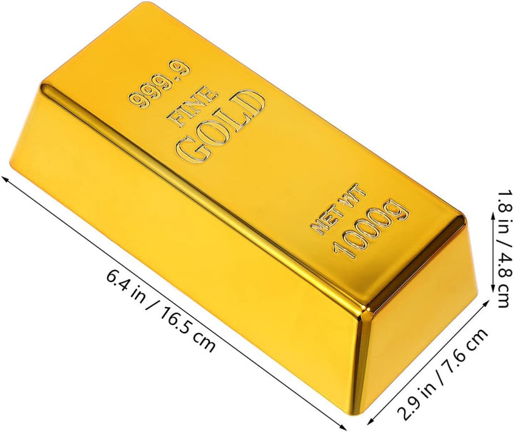 Gadpiparty 5 Stück Riegel Ziegel Barren Glitzernde Film-Requisite Simulierte Geschenkboxen Süssigkei