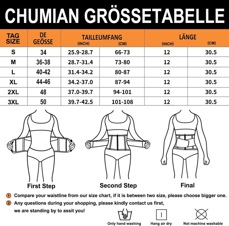 CHUMIAN Damen Bauchweggürtel Fitnessgürtel Verstellbare Neopren Sauna Gürtel Schwitzgürtel Taille Tr