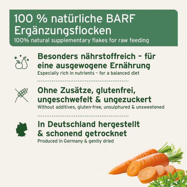 AniForte Barf Zusatz für Hunde Früchte und Gemüse mit Kräutern 1kg - Naturprodukt, Barf Ergänzungsfu