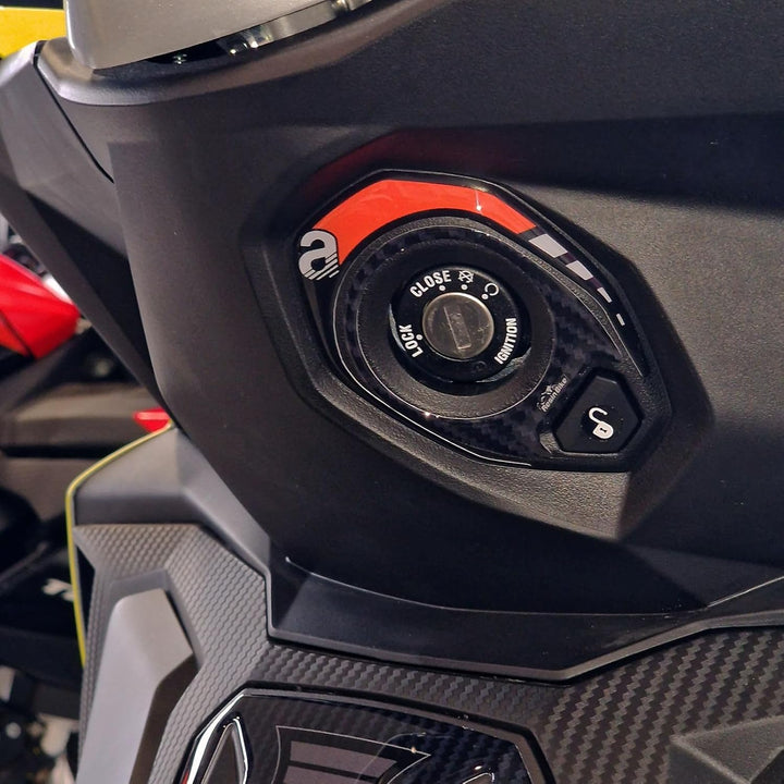 Resin Bike Aufkleber Motorrad Kompatibel Mit Aprilia SR 125-200 2022-2026. Schlüsselzone vor Stössen