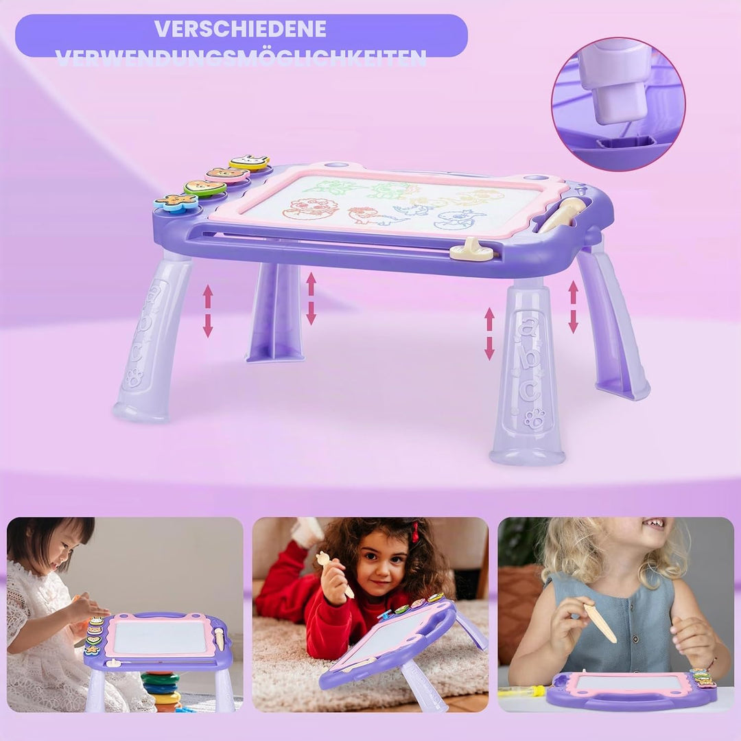 Sarsumir Magnetisches Zeichenbrett, 4 Farben, Doodle Scribble Board, löschbarer Skizzen-Schreibblock