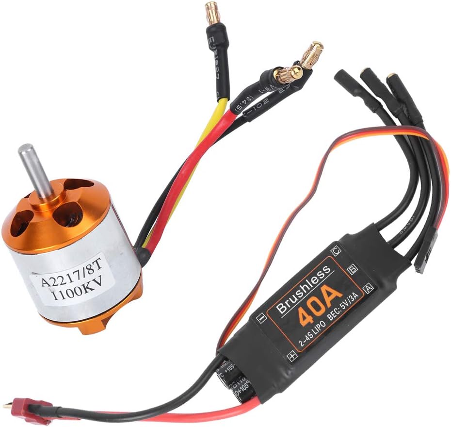Keenso A2217 1100KV Bürstenloser Motor, 40A Regler mit Sicherheitsschutz, SG90 9G Mikroservo für RC-