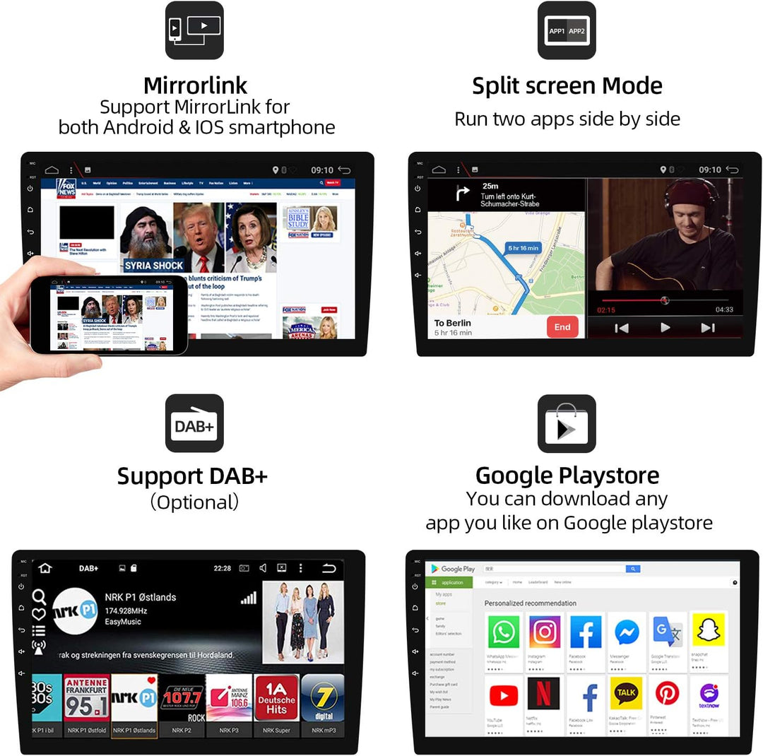 JOYX PX6 DSP Android 10 Autoradio Mit GPS Navi - 4G+64G - Rückfahrkamera KOSTENLOS - 10.1 Zoll HD Bi