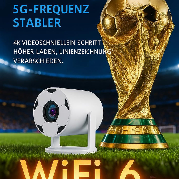 HY300 PRO Mini Beamer, 4K 1080P Unterstützung, mit Android 11, WiFi 6, Bluetooth 5.0, unterstützt Ai