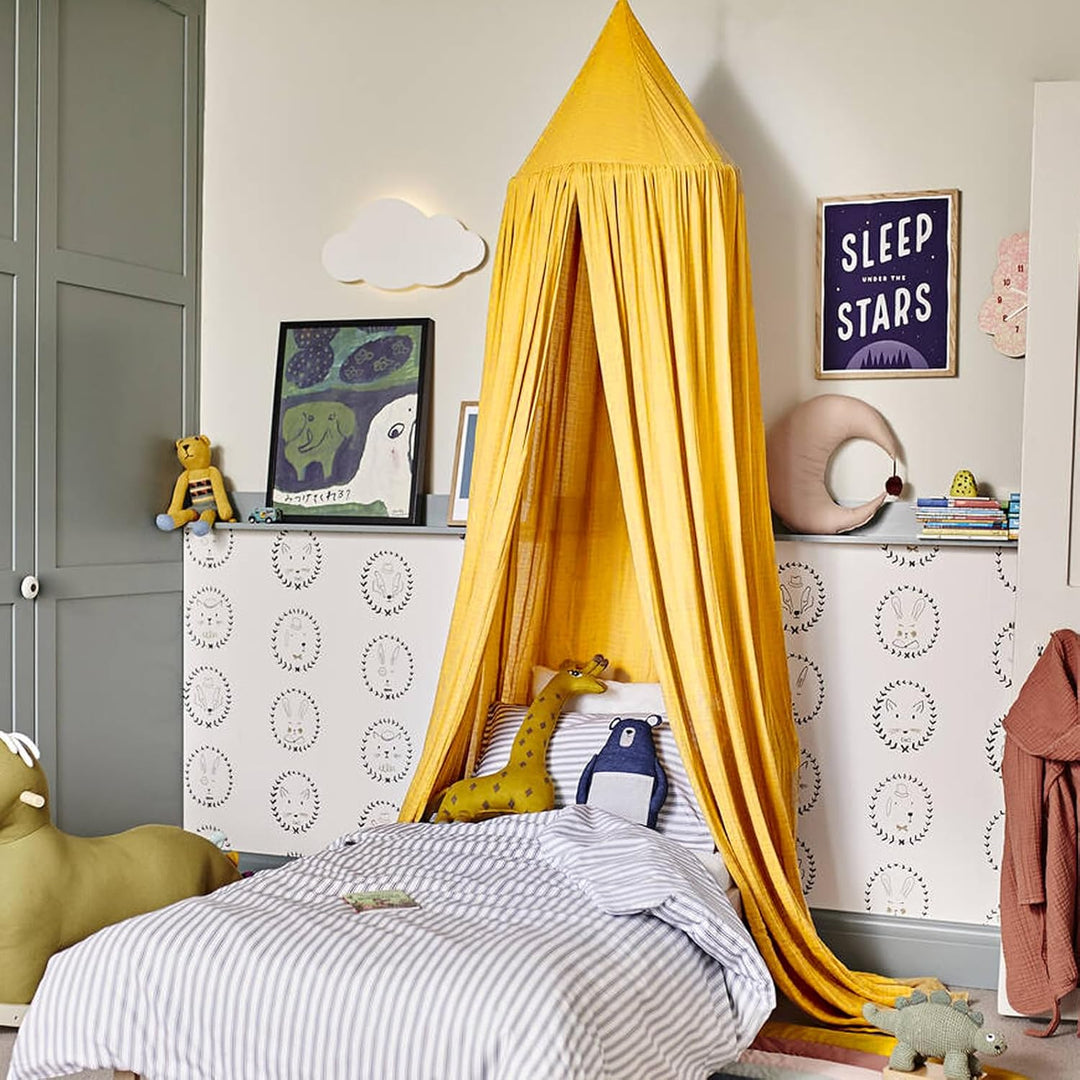 Ginkago Baldachin Kinderzimmer Baby Betthimmel Riesig Betthimmel Kinder Himmelbett Vorhänge Prinzess