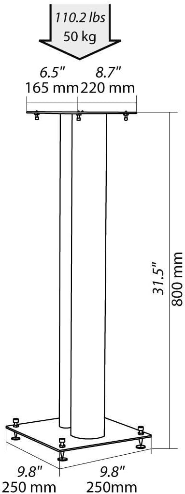 Norstone Lautsprecherständer Stylum 3, 80 cm, Weiss