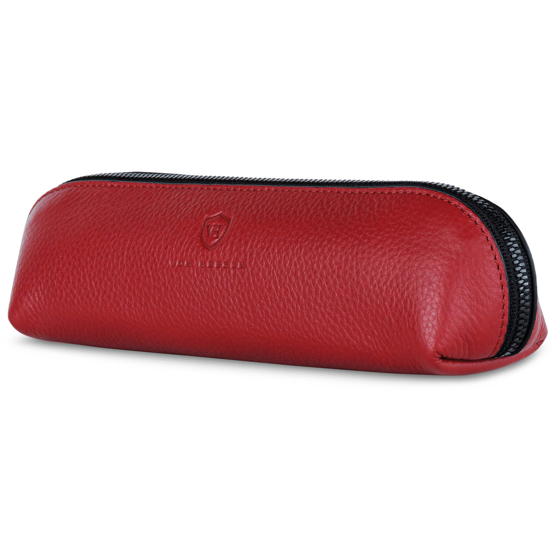 VON HEESEN® Echtleder Federmäppchen Leder Federmappe Etui für Stifte Mäppchen Schule Federtasche Uni