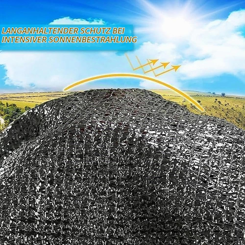 Schattierungsnetz 4x4M,Sonnenschutznetz mit ösen,Sichtschutzgewebe 90% Schattierwirkung,Sonnenschutz