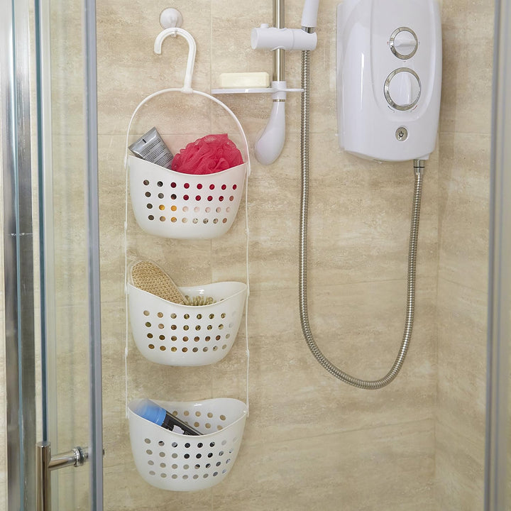 Premier Housewares 1601488 3-Tier Dusche Caddy, weiss