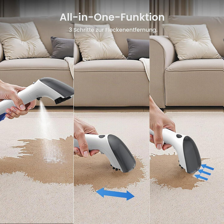 Lubluelu 4 Modes Carpet Cleaner Machine with Inhalation mode&amp;Steam&amp;Hot&amp;Cold Water System 22Kpa Power