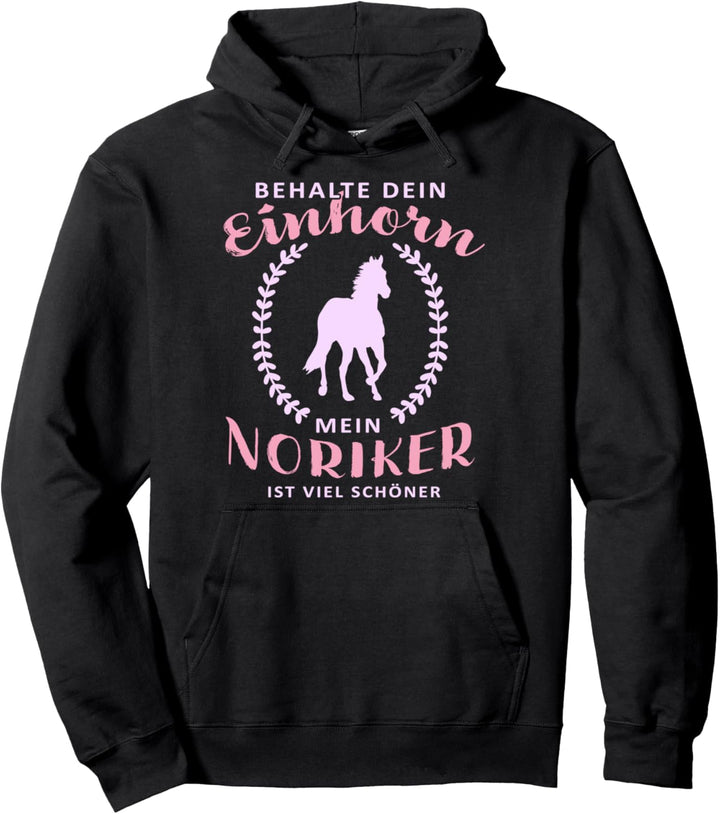 Noriker Pferd Spruch Pferdespruch Einhorn für Mädchen Pullover Hoodie