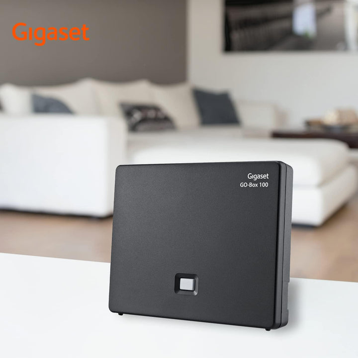 Gigaset DECT Basisstation GO Box 100 - Verbindung analog über TAE-Anschluss oder per LAN-Kabel an Ih