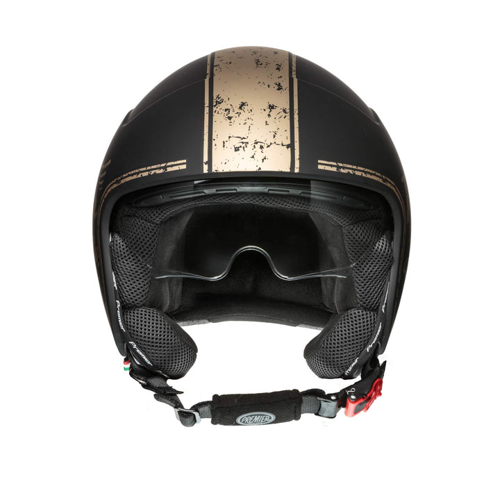 Premier Unisex Rocker Visor Or19 Bm Helmet XS (54) SCHWARZ/GOLD, XS (54) SCHWARZ/GOLD