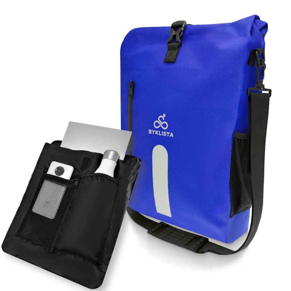 BYKLISTA Fahrradtasche Gepäckträger wasserdicht + Laptopfach – Fahrradtasche Gepäckträgertasche 100%
