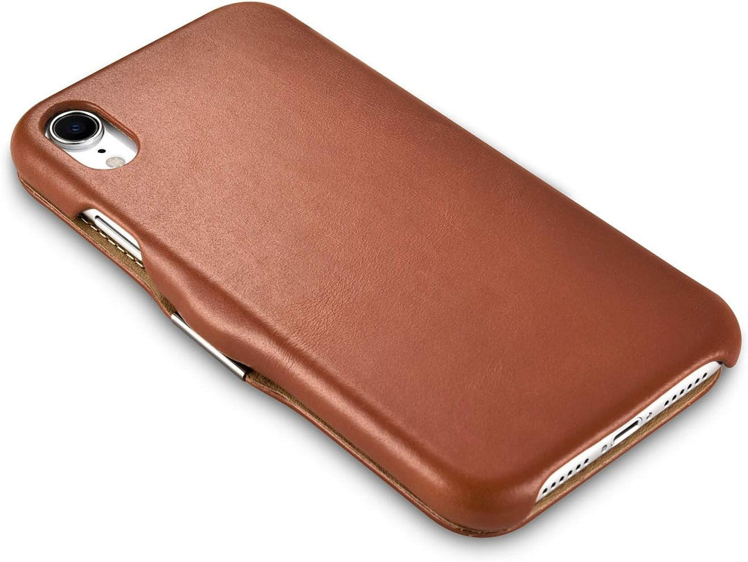Mobiskin Hülle kompatibel mit Apple iPhone XR (6,1 Zoll), Handyhülle mit echtem Leder, Case, Schutzh