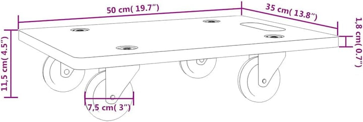vidaXL Rollbretter 2 STK., Transportroller mit Anti Rutsch Oberfläche, Transporthilfe für Umzug Möbe