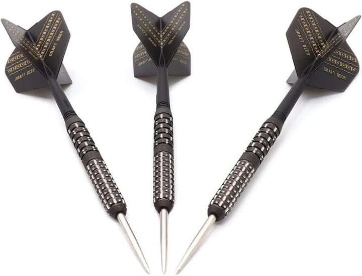 CUESOUL Steel Tip 90% Tungsten Dart Set mit Ölfarbe Finish und ROST Flights 23g Fassbier-1, 23g Fass