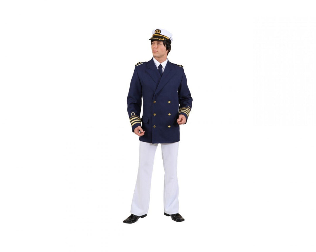 Admiral Jacke, Gr.54/56, blau Kapitän Matrose Kostüm Jackett Marine Offizier Karneval 54-56 Blau, 54