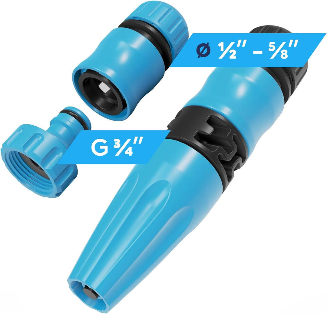 GARTENSCHLAUCH SCHLAUCHTROMMEL WASSERSCHLAUCH 1/2" 30M MIT GARTENBRAUSE & KUPPLUNG ANSCHLUSS SET CEL