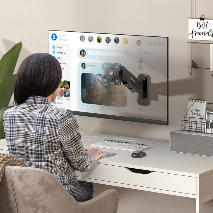 ONKRON Monitor Wandhalterung/TV Halterung für 13-34'' Flach & Curved Bildschirme max VESA Wandhalter