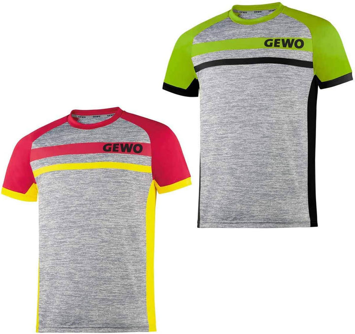 GEWO T-Shirt Fermo S Grau Melange/Rot, S Grau Melange/Rot
