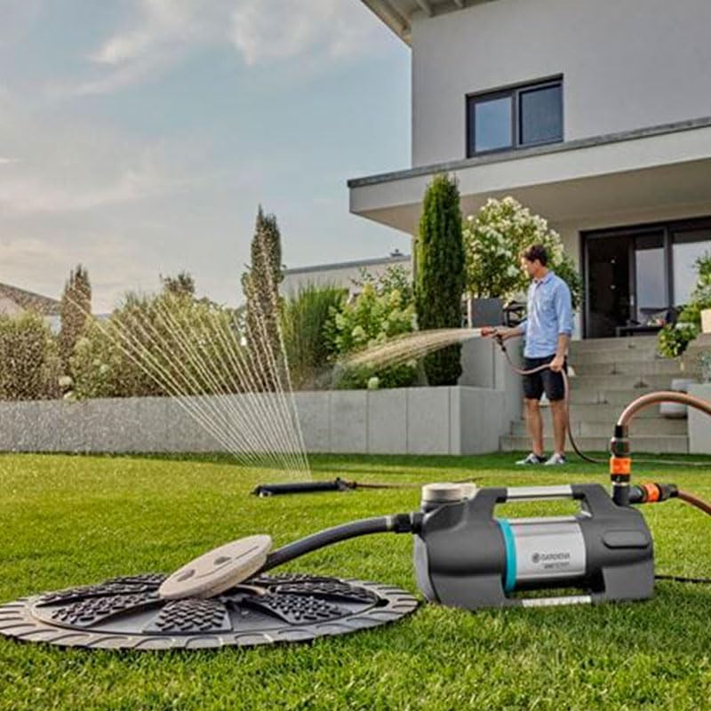 Gardena Gartenpumpe 5600 Silent+ & Saugschlauch-Anschlussstück 25 mm (1 Zoll): Pumpen-Anschlussstück