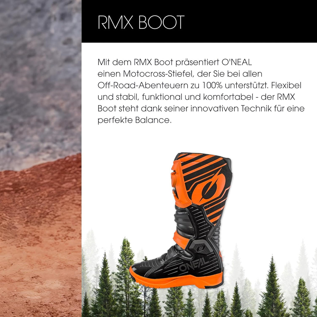 O'NEAL | Motocross-Stiefel | Enduro Motorrad | Anti-Rutsch Aussensohle für maximalen Grip, Ergonomis