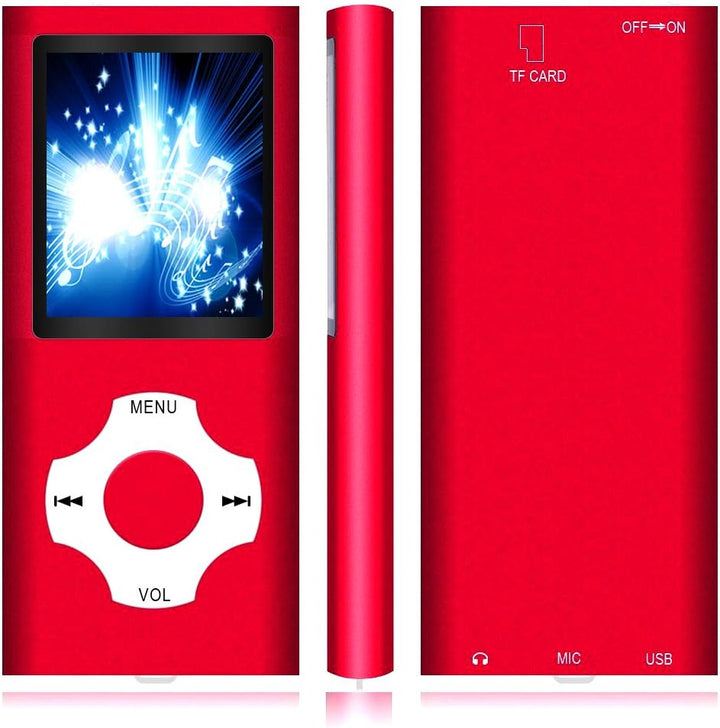 Hotechs MP3-Player/MP4-Player, MP3-Player mit 32 GB Speicherkarte, schlankes Design, digitales LCD-D