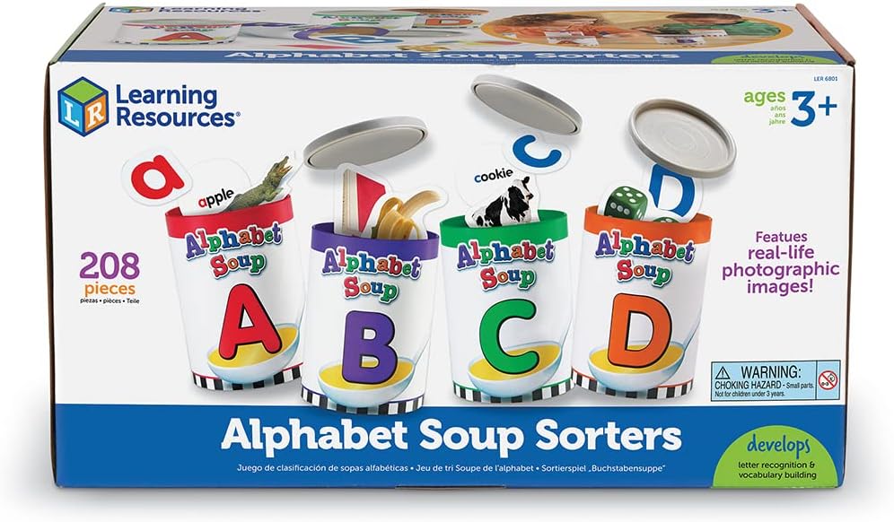 Learning Resources Sortierspiel „Buchstabensuppe“ Suppensortierer, Suppensortierer