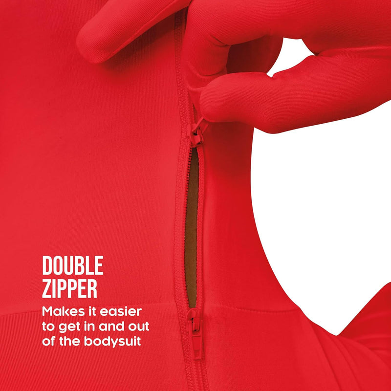 Morphsuits STSREX zweite Haut Kostüm- Ganzkörperkostüm, Unisex – Erwachsene, Rot, XL XL Rot, XL Rot