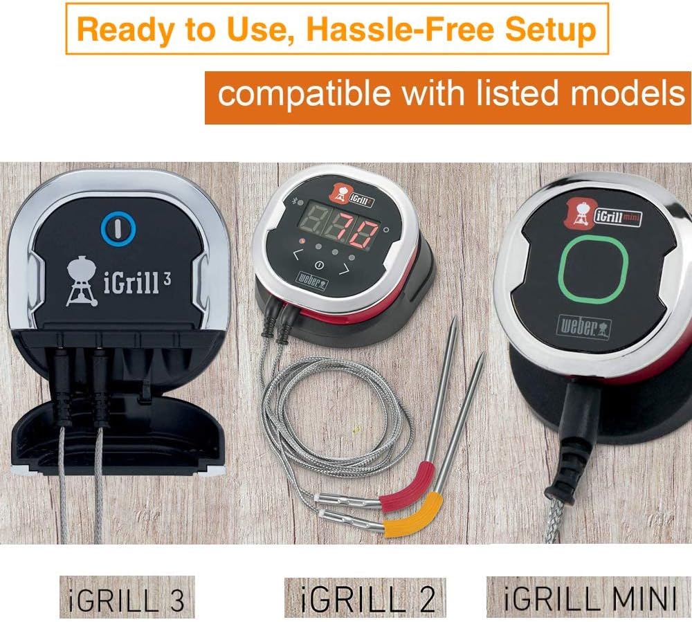 Weber Igrill Ersatzsonde für iGrill 2/3/Mini/Pro, 2 Stück Weber-iGrill 2/3/Mini/Pro, Weber-iGrill 2/