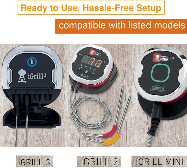 Weber Igrill Ersatzsonde für iGrill 2/3/Mini/Pro, 2 Stück Weber-iGrill 2/3/Mini/Pro, Weber-iGrill 2/