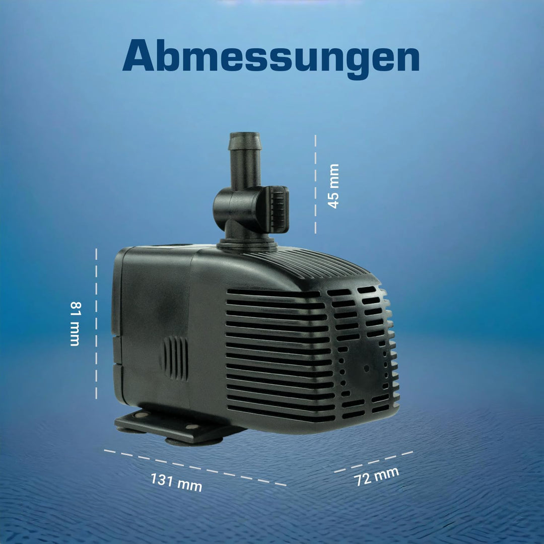 Kerry Pumpe Teichpumpe Wasserspielpumpe bis zu 1000 l/h, 17W