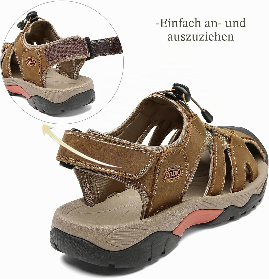 Sandalen Herren Strand Trekkingsandalen Wanderschuhe Sportsandalen | Männer Wandersandale Leder Stra