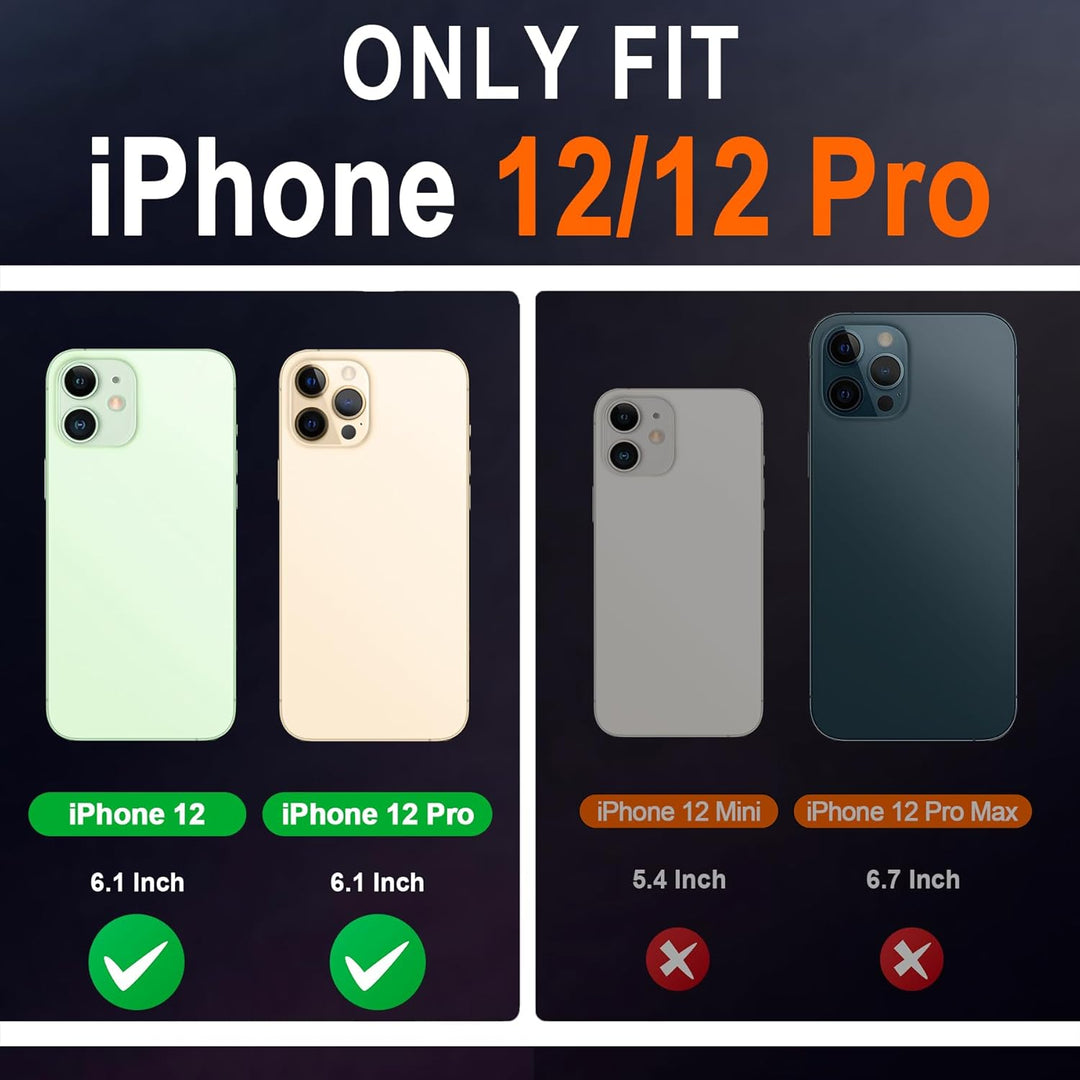 SHIELDON Hülle für iPhone 12 Pro, Handyhülle iPhone 12 [Erstklassig Rindsleder] [Kartenfach] [Magnet