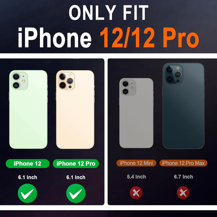 SHIELDON Hülle für iPhone 12 Pro, Handyhülle iPhone 12 [Erstklassig Rindsleder] [Kartenfach] [Magnet