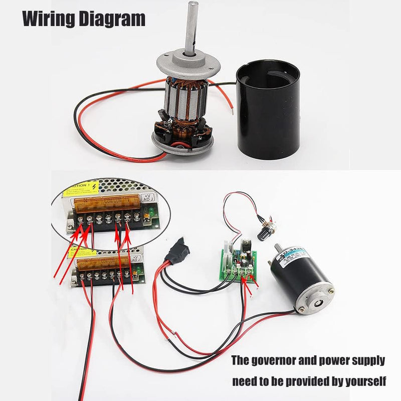 12 / 24V 30W Permanentmagnet-Gleichstrommotor, Hochgeschwindigkeits-CW/CCW-Permanentmagnet-Gleichstr