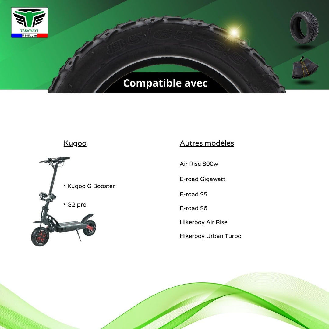 Reifen 85/65-6.5 für Elektroroller Kugoo G Booster - G2 pro - Air Rise 800w E-road Gigawatt - E-road