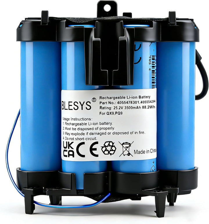 BLESYS 25,2V 3500 mAh Akku für AEG QX9-1 Hand-Staubsauger, Li-Ion Ersatzakku kompatibel mit QX9-1-AN