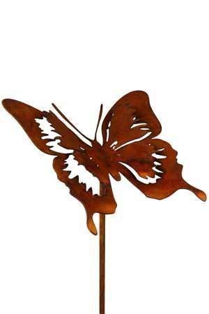Rostikal Schmetterling Gartenstecker 52 cm Gartendeko Vintage Rost Deko Wohnzimmer 1 Stück, 1 Stück