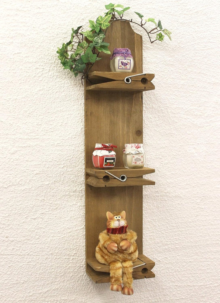 DanDiBo Wandregal 14B461 Setzkasten Wäscheklammer 64 cm Wandkonsole Küchenregal Konsole