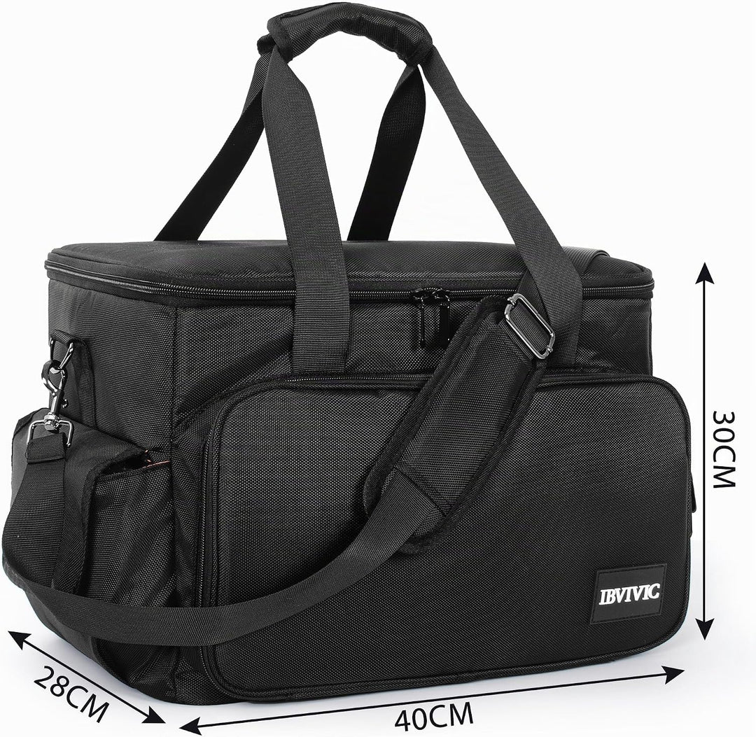 OUUTMEE DJ Tasche, DJ Cable File Bag, verstellbaren Trennwänden und Zwei separaten Taschen, für prof